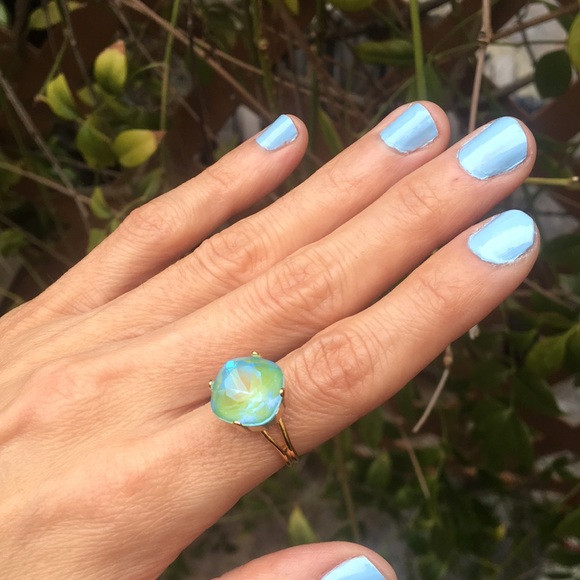 Aquamarine Crystal Ring - Picture 9 of 12